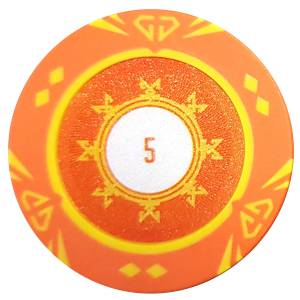 Fiches da poker "SUNSHINE VALORE 0.25" - 14g - in composto di argilla con inserimento metallico - in vendita singolarmente