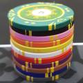 Ficha de poker "SUNSHINE VALOR 0.25" - 14g - em compósito de argila com inserção de metal - à venda unitariamente