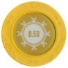 Poker chip "SUNSHINE VALUE 0.25" - 14g - in clay composite with metal insert - sold individually.