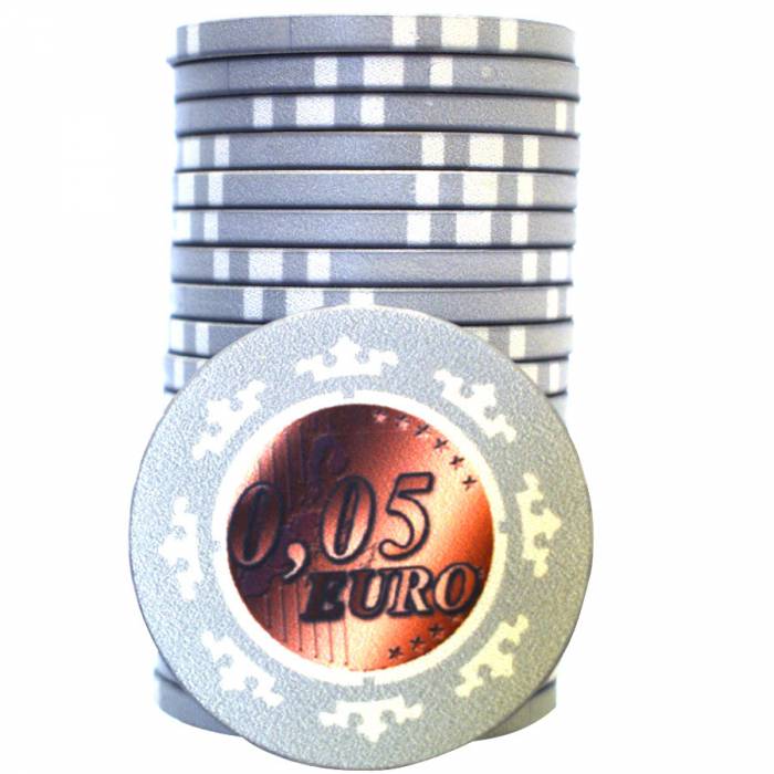 Cash Game Chip "EURO - SERIE 3 - 0.10" - Limitierte Auflage - aus Keramik - 10g