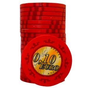 Cash Game Chip "EURO - SERIE 3 - 0.10" - Limitierte Auflage - aus Keramik - 10g