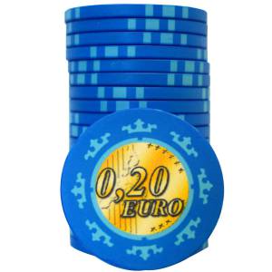 Cash Game Chip "EURO - SERIE 3 - 0.10" - Limitierte Auflage - aus Keramik - 10g