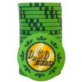 Chip voor Cash Game "EURO - SERIES 3 - 0.10" - Beperkte oplage - van keramiek - 10g