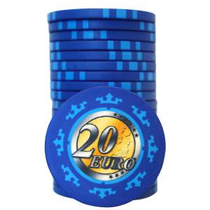 Cash Game Chip "EURO - SERIE 3 - 0.10" - Limitierte Auflage - aus Keramik - 10g