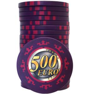 Jeton de Cash Game "EURO - SÉRIE 3 - 0.10" - Edition limitée - en céramique - 10g