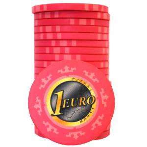 Cash Game Chip "EURO - SERIE 3 - 0.10" - Limitierte Auflage - aus Keramik - 10g