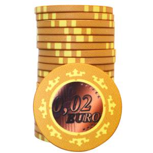 Żeton do gry Cash Game "EURO - SERIES 3 - 2" - Edycja limitowana - z ceramiki - 10g