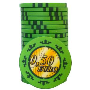 Cash Game Token "EURO - SERIES 3 - 2" - Limited Edition - made of ceramic - 10g.