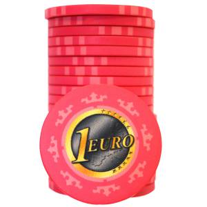 Spelmarker för Cash Game "EURO - SÉRIE 3 - 50" - Begränsad upplaga - i keramik - 10g