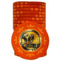 Cash Game Chip "EURO - SERIES 3 - 50" - Limited Edition - made of ceramic - 10g