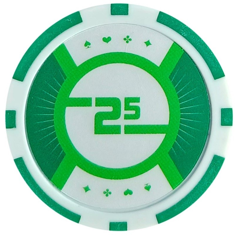 Pokerchips "RUNNER UP 2" - 12g - aus ABS mit Metalleinlage - in Rollen zu je 25 Chips.