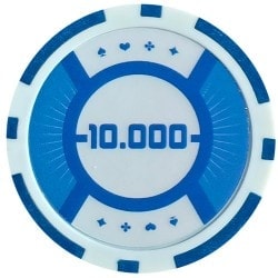 Pokerchips "RUNNER UP 2" - 12g - aus ABS mit Metalleinlage - in Rollen zu je 25 Chips.