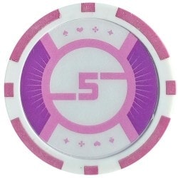 Jetons de poker "RUNNER UP" - 12g - en ABS avec insert métal - par rouleaux de 25 jetons