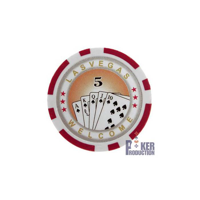 Jetons de poker ROYAL FLUSH - en ABS avec insert métallique – rouleau de 25 jetons  – 11,5G