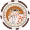 Fichas de póker "ROYAL FLUSH 10" - en ABS con inserto metálico - rollo de 25 fichas - 11,5 g