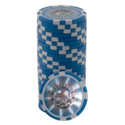 Pokerchips "LASER EAGLE 1000" - van ABS met metalen inzetstuk - rol van 25 chips - 11,5 g