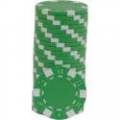 Pokerchips "DICE WHITE" - i ABS med metallinlägg – rulle med 25 chips – 11,5 g