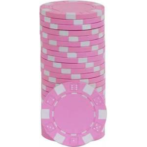 "Poker chips 'DICE BLANC' - in ABS with metal insert - pack of 25 chips - 11.5 g"