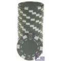 Gettoni da poker "DICE WHITE" - in ABS con inserto metallico - rotolo da 25 gettoni - 11,5 g