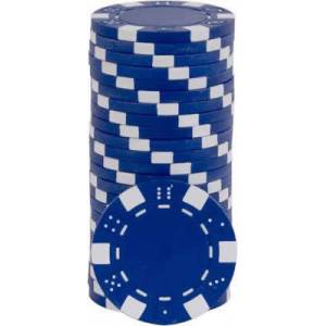 Pokers marker "DICE GREEN" - i ABS med metallinlägg – rulle med 25 markörer – 11,5 g