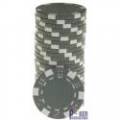 Poker chips "GREEN DICE" - in ABS with metal insert - roll of 25 chips - 11.5 g