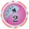 Pokerchips "YING YANG 10" - van ABS met metalen inzetstuk - rol van 25 chips - 11,5 g