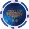 Fichas de póker "LASER WELCOME LAS VEGAS 1000" - en ABS con inserto metálico - rollo de 25 fichas - 11,5 g