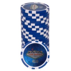 Pokerchips "LASER WELCOME LAS VEGAS 1000" - aus ABS mit Metalleinlage - Rolle mit 25 Chips - 11,5 g