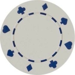 Jetons de poker "SUITED ROUGE" - en ABS avec insert métallique – rouleau de 25 jetons  – 11,5 g