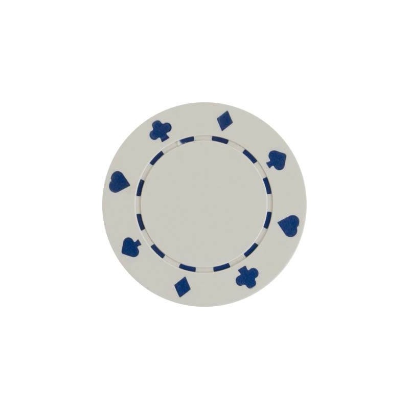 Zestaw żetonów do pokera "SUITED RED" - ABS z metalowym wkładem - rolka 25 żetonów - 11,5 g