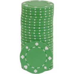 Pokerspelmarker "SUITED VERT" - i ABS med metallinlägg - rulle med 25 marker - 11,5 g