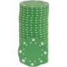 Gettoni da poker "SUITED VERDE" - in ABS con inserto metallico - rotolo da 25 gettoni - 11,5 g