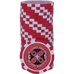 "ULTIMATE POKER CHIPS 5" poker chips - ABS with metal insert - 25 chip roll - 11.5 g