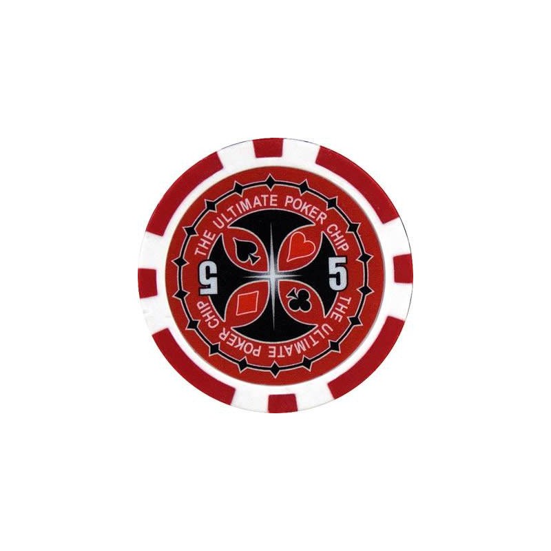 "ULTIMATE POKER CHIPS 5" poker chips - made of ABS with a metal insert - roll of 25 chips - 11.5 g.