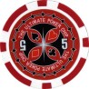 Fichas de poker "ULTIMATE POKER CHIPS 5" - em ABS com design metálico - rolo de 25 fichas - 11,5g