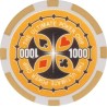 Fichas de poker "ULTIMATE POKER CHIPS 5000" - em ABS com inserção metálica - rolo de 25 fichas - 11,5 g