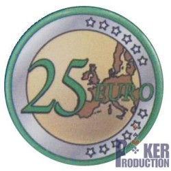 Gettone da poker "EURO 25" - in ceramica - 10g - in vendita singolarmente