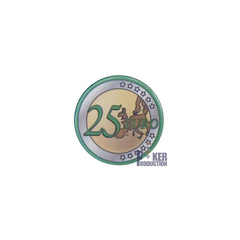 Poker chip "EURO 25" - ceramic - 10g - for sale individually