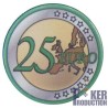 Ficha de póker "EURO 25" - de cerámica - 10g - disponible individualmente en venta.