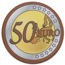 Ficha de póker "EURO 50" - de cerámica - 10g - a la venta individualmente.