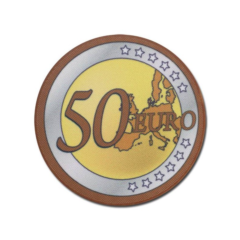 Poker chip "EURO 50" - ceramic - 10g - for sale individually.