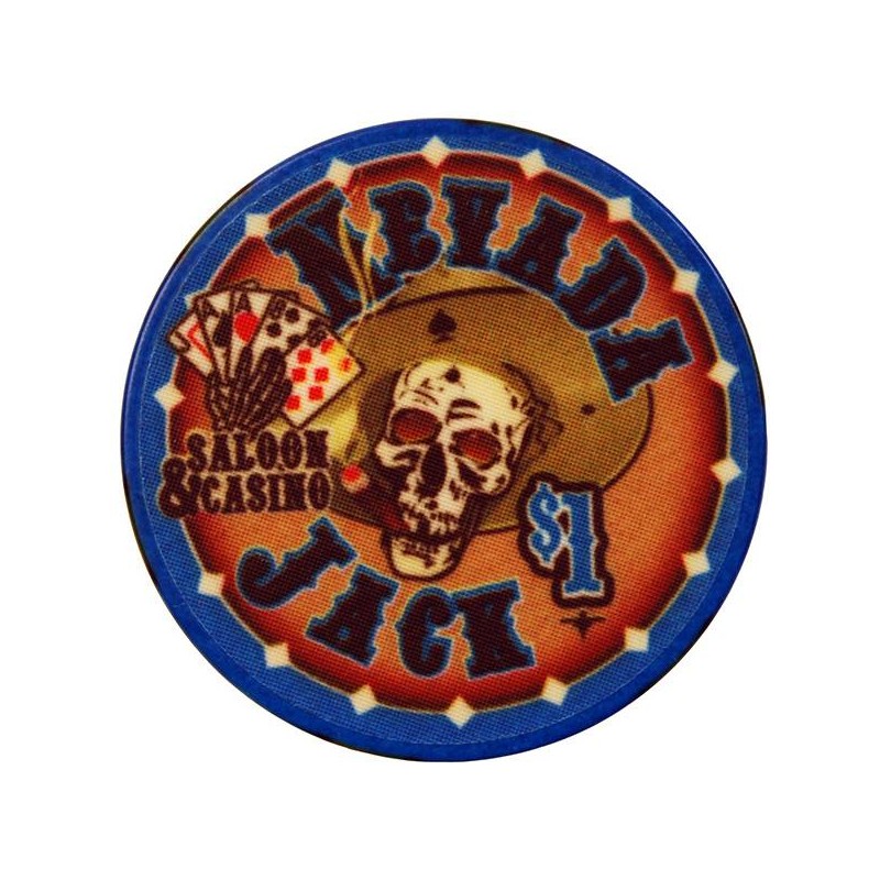 Poker chip "NEVADA JACK 1" - ceramic - 10g - sold individually.