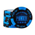 Fiche da poker "WORLD SERIES ROSSO" - in clay composite con inserto in metallo - 14g - rotolo da 25 fiches.