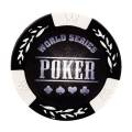 Jetons de poker "WORLD SERIES ROUGE" – en clay composite avec insert métal – 14g – rouleau de 25 jetons