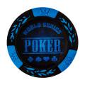 Poker chips "WORLD SERIES RED" - clay composite with metal insert - 14g - roll of 25 chips