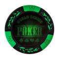 Pokermarker "WORLD SERIES RED" - i claykomposit med metallinlägg - 14 g - rulle med 25 marker