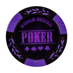 Fichas de póker "WORLD SERIES RED" - de arcilla compuesta con inserto de metal - 14g - rollo de 25 fichas.