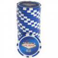 Pokerspelpjäs "WELCOME LAS VEGAS 10" - i ABS med metallinsats - rulle med 25 spelmarker - 11,5 g
