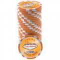 Fiches da poker "WELCOME LAS VEGAS 10" - in ABS con inserto metallico - rotolo di 25 fiches - 11,5 g