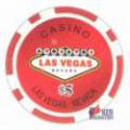 Jetons de poker WELCOME LAS VEGAS - en ABS avec insert métallique – rouleau de 25 jetons  – 11